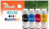 Peach Multi Pack kompatibilní s  HP GT51, GT52, M0H57AE, M0H54AE, M0H55AE, M0H56A